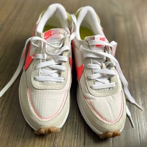 Nike Off-White and Neon Pink Sneakers